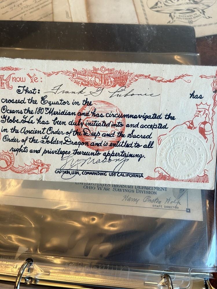 GREAT! WW2 USS California Sailor Group