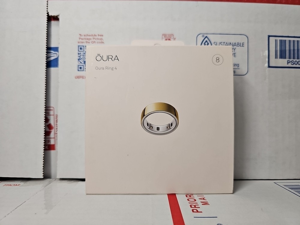 Our Ring 4 Smart Ring, Size 8, Gold  - USED/SEE DESCRIPTION