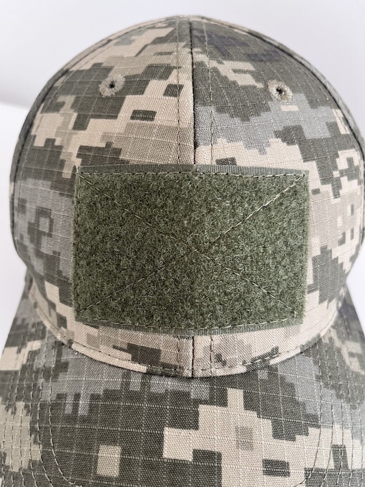 UAF MM14 Digital Camo Cap Tactical Ripstop + Ukraine Trident Patch