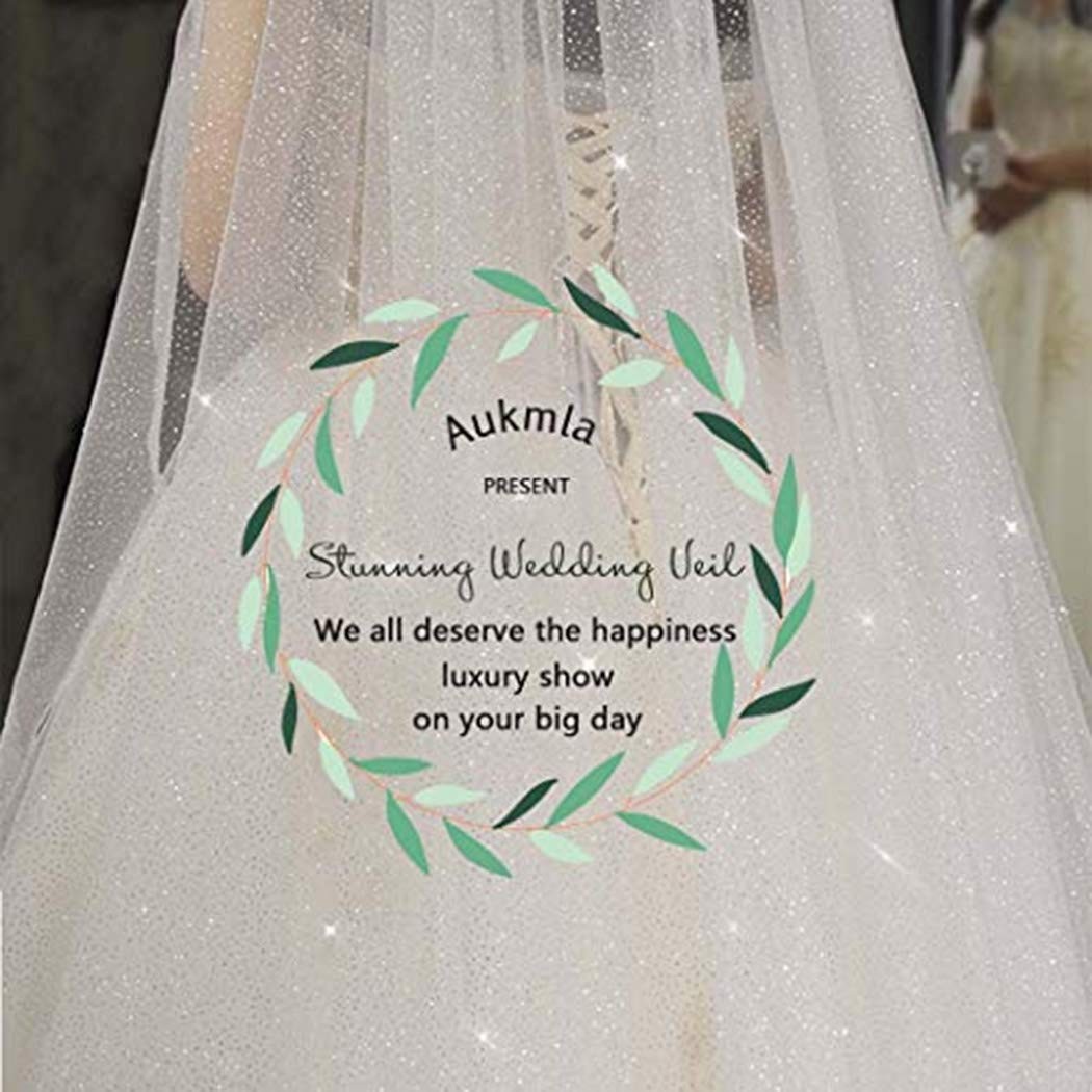 Sparkle Cathedral Wedding Veil Long Glitter Bridal Veils with Comb for Women ...