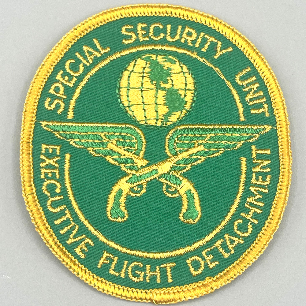Special Security Unit Executive Flight Detachment Military Patch 3" Green Gold