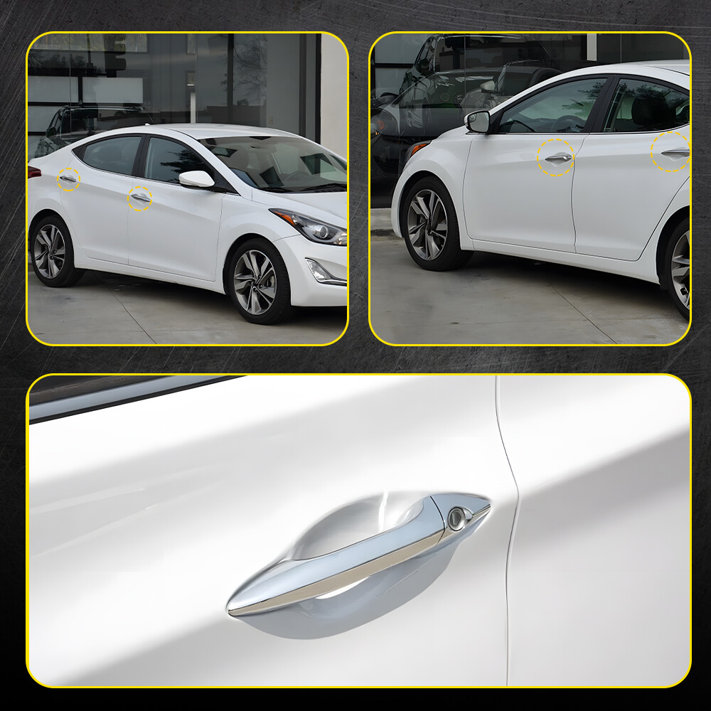 Set of 4 Exterior Outside Outer Door Handle Chrome For Hyundai Elantra 2011-16 P
