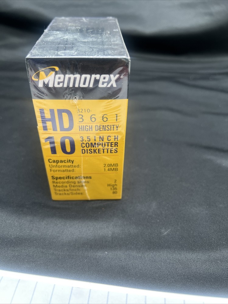 Memorex PC Formatted 3.5 Inch Computer Diskettes HD 10 Pack - New Never Opened