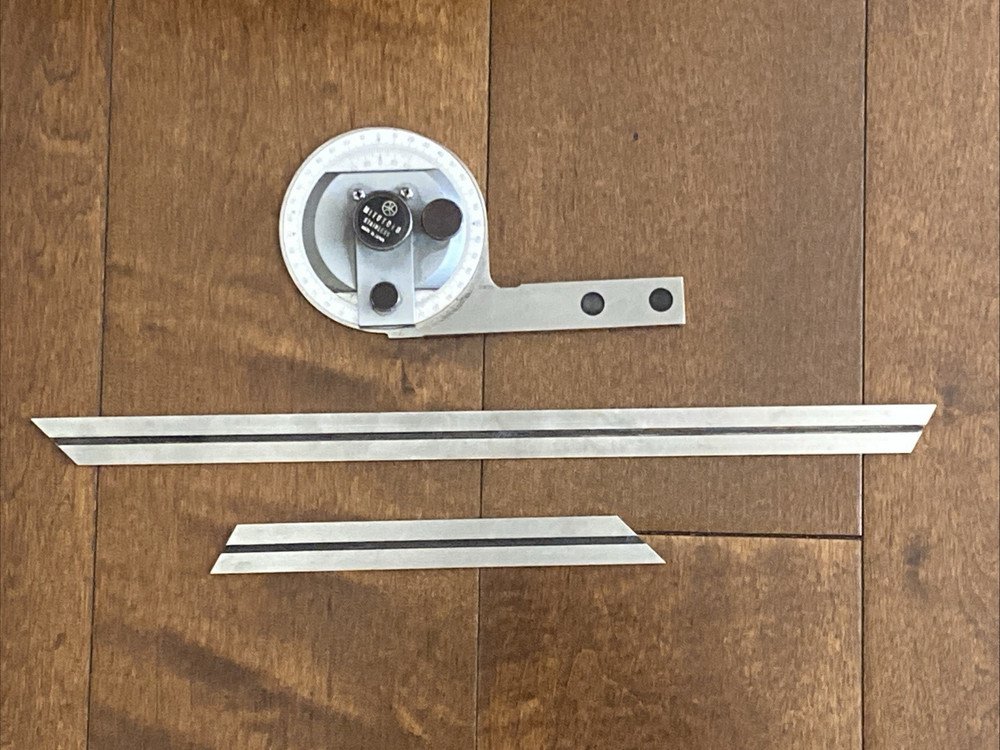 Mitutoyo Universal Bevel Protractor Model 12" & 6" Blade