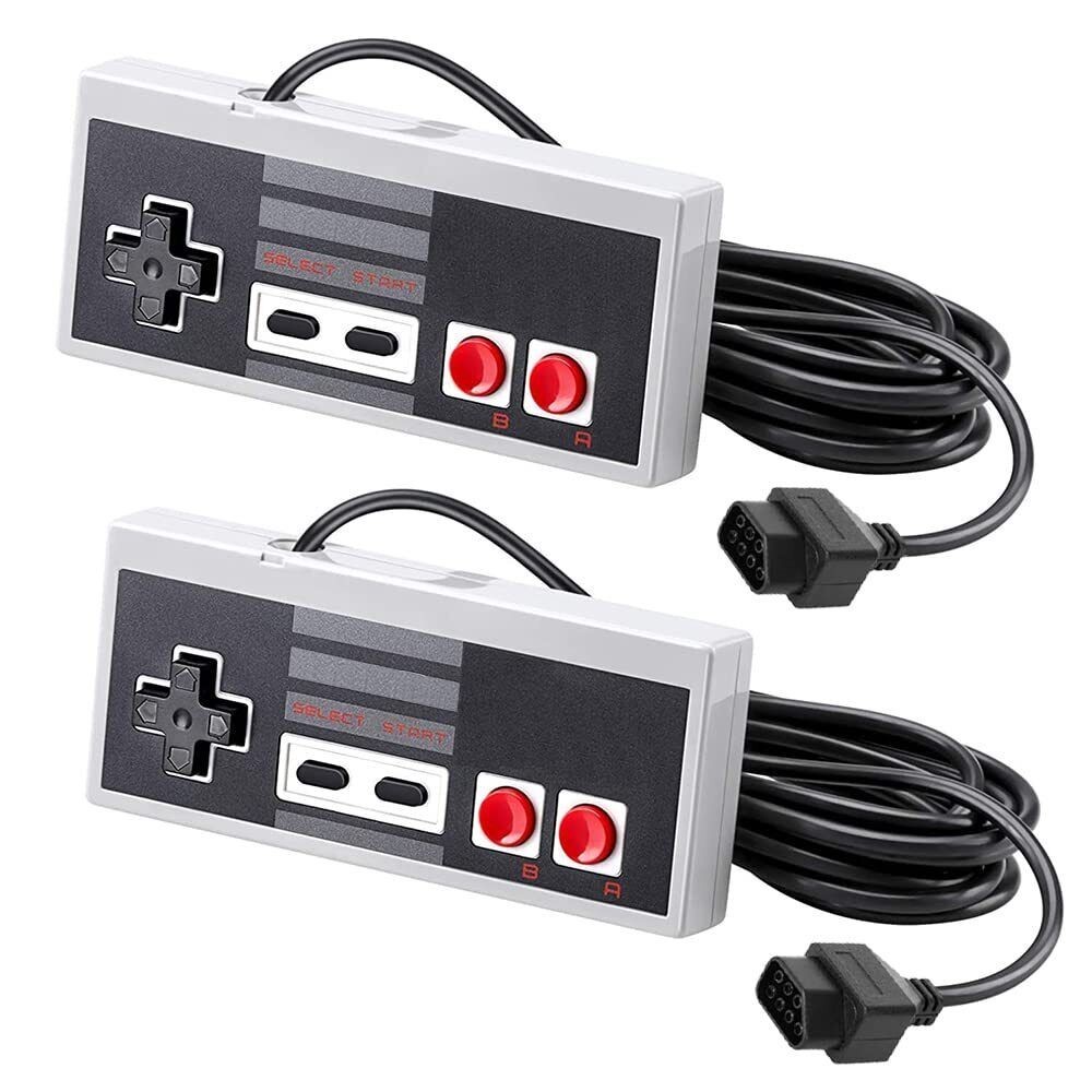 2 PCS Wired Gamepad Controller for NES Nintendo Entertainment System Game Pad