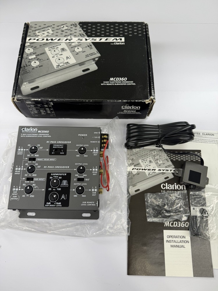 Clarion 3 Way Electronic Crossover with Subwoofer Level Control - MCD360