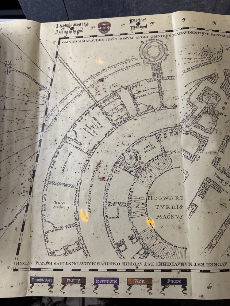 Harry Potter Marauders Map & Wand Interactive Footprints Light Sounds
