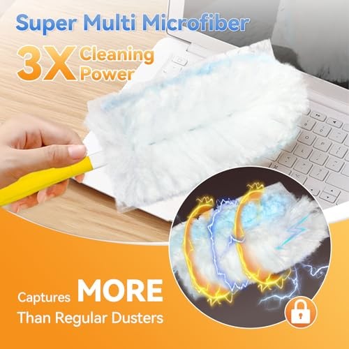 Dusters Refills Compatible with Swiffer Duster Handle Models, 180° One 30 Pack