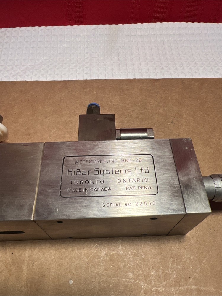 Hibar Systems Ltd HBD-2B Precision Metering Pump (Needs Replacement Cylinder)