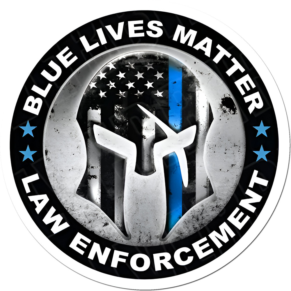 Blue Lives Matter Spartan Sticker Decal