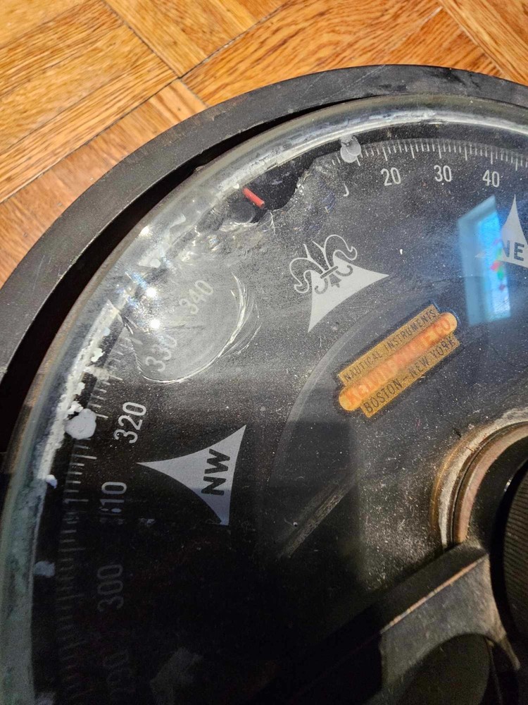Nautical Instruments Kelvin White Boston NY Compass Maritime-Not working- READ