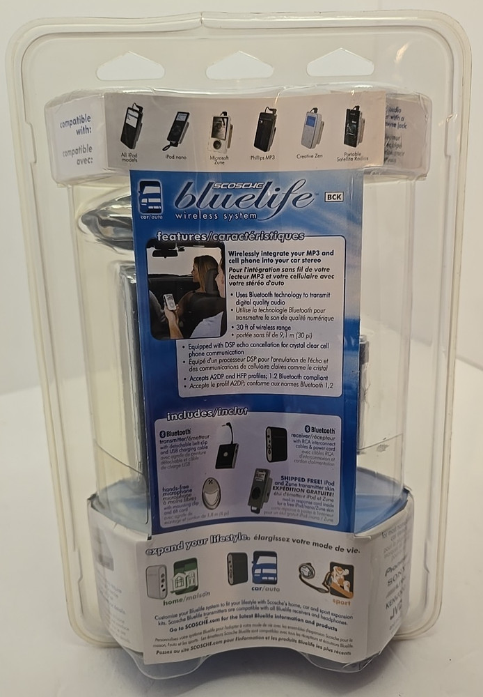 SCOSCHE Bluelife Wireless System, Universal Bluetooth Car Kit for Audio & Cell