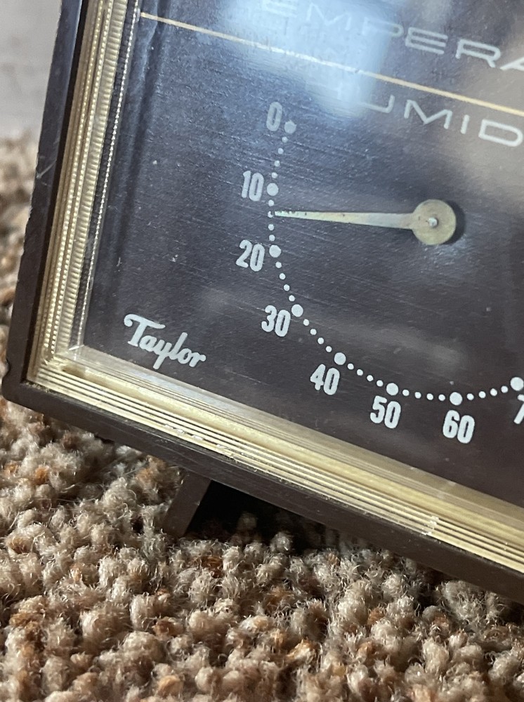 Vintage Taylor Bakelite Temperature Humidity &Barometer + Thermometer MCM