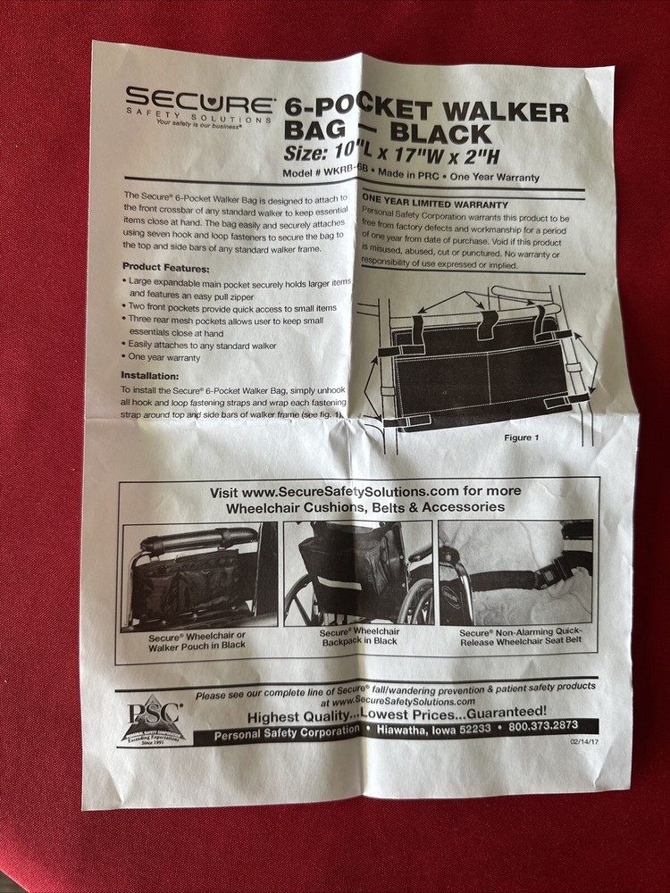 6 Pocket walker storage bag