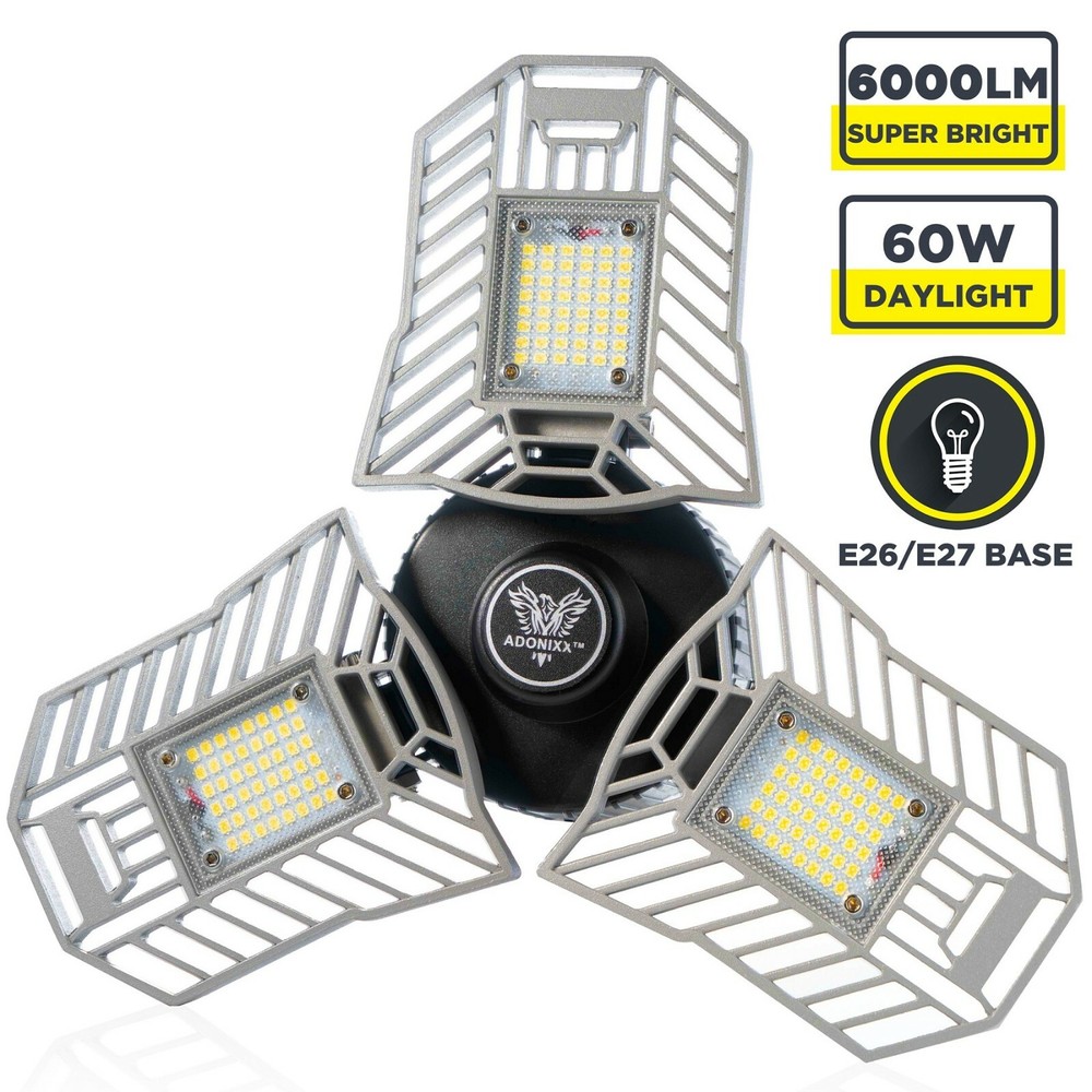 Three Led Garage Light-Tribright Led Adjustable light-Bright Basement Light 60w