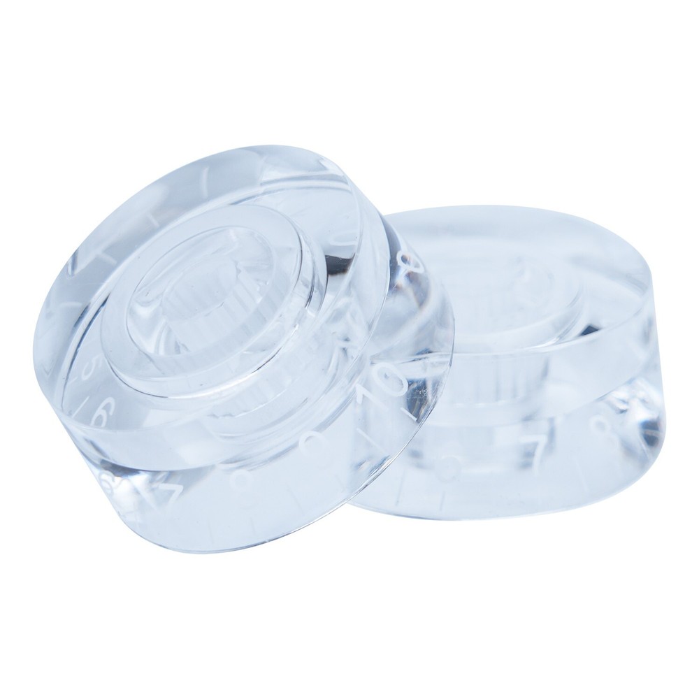 4xTransparent Electric Guitar Knobs Speed Volume Control Knobs For LP SG Guitar