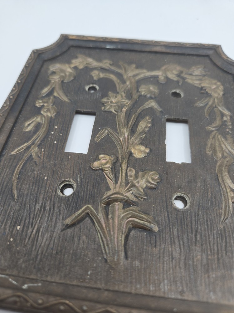 Vintage double Light Switch Cover