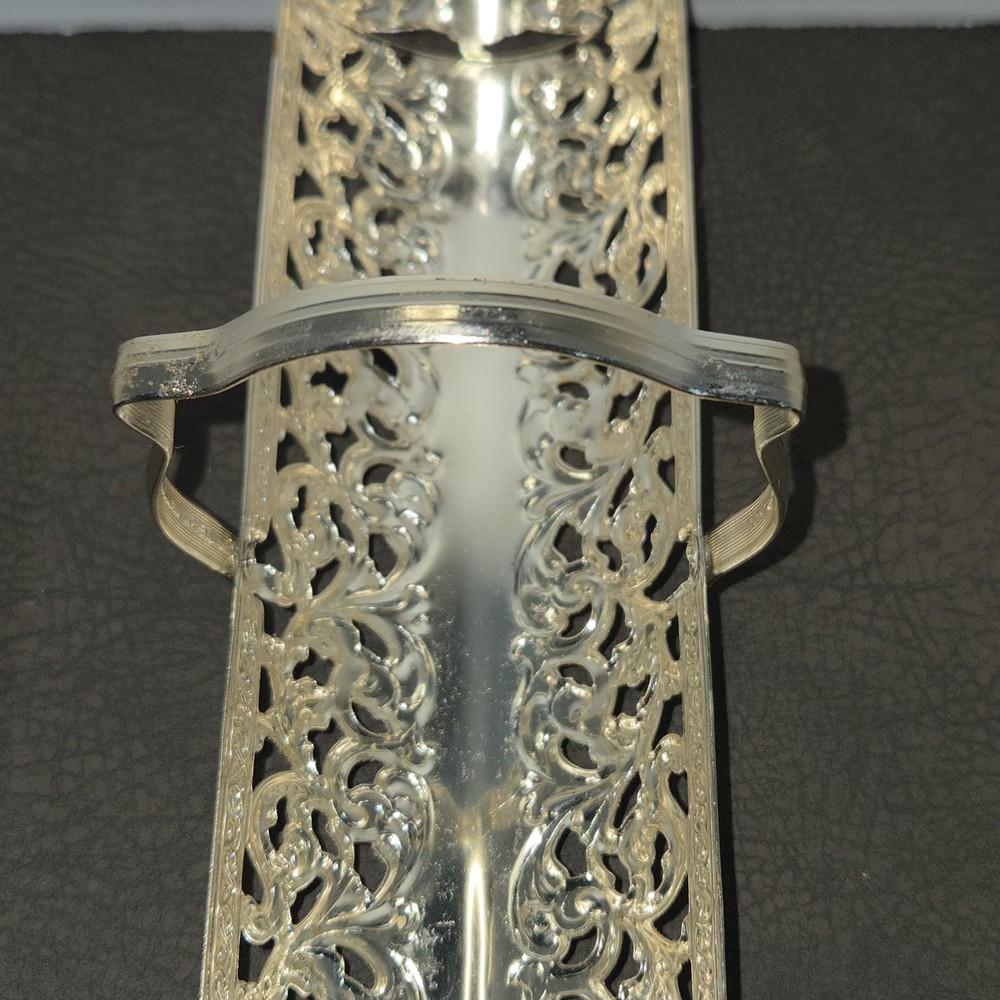 Vintage Queen Anne Silver Plated Cracker Biscuit Rack Tray In Original Box