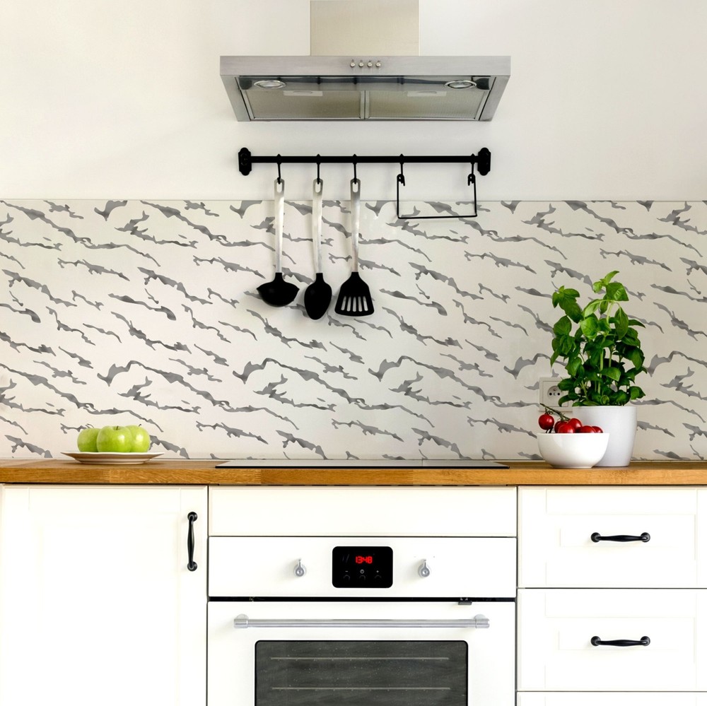 Reusable Allover Plastic Stencil // MARBLE VEINS