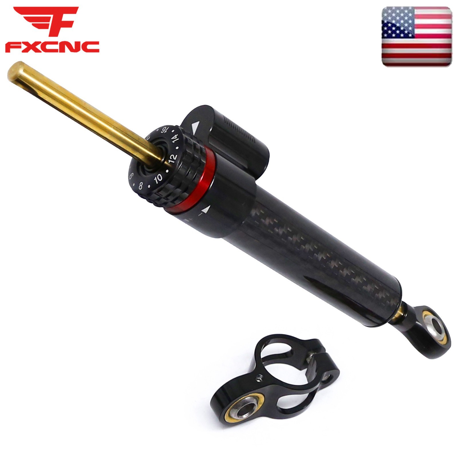 Steering Damper Stabilizer & Mounting Bracket For Kawasaki Ninja ZX6R 2007-2008