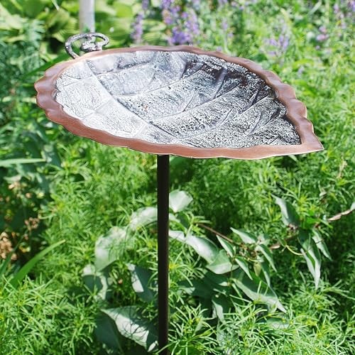 Aspen Leaf Birdbath- Stake