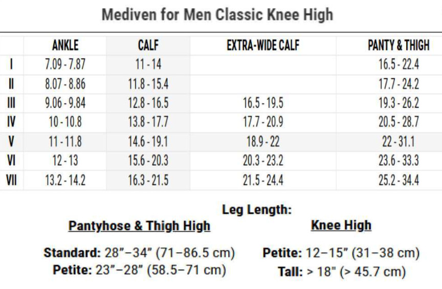 Compression Socks 20-30 mmHg Knee High Medical Support Medi White Size XL