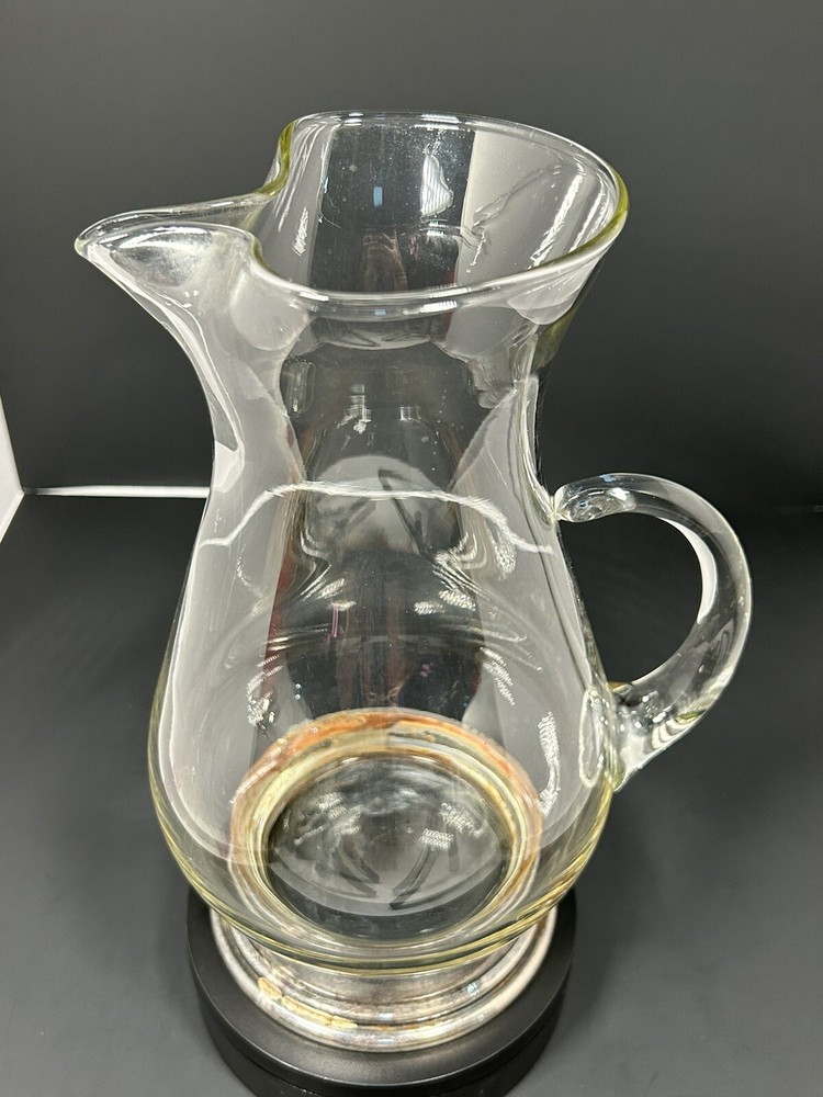 Silver Plated Glass Pitcher Duchin Gitfs