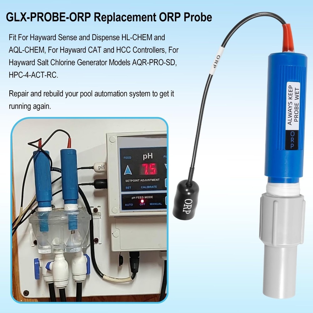 GLX-PROBE-PH /GLX-Probe-ORP Replacement PH Probe Sensor For Hayward Sense Dispen