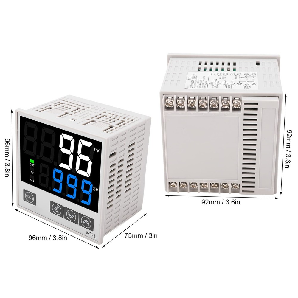 PID Temperature Controller Kit, High Voltage 100-240V AC Digital Display Univ...