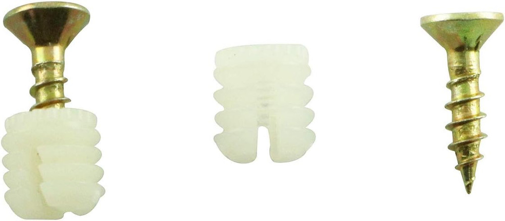 20PCS Plastic Dowel Inserts and Mounting Screws for Hinges