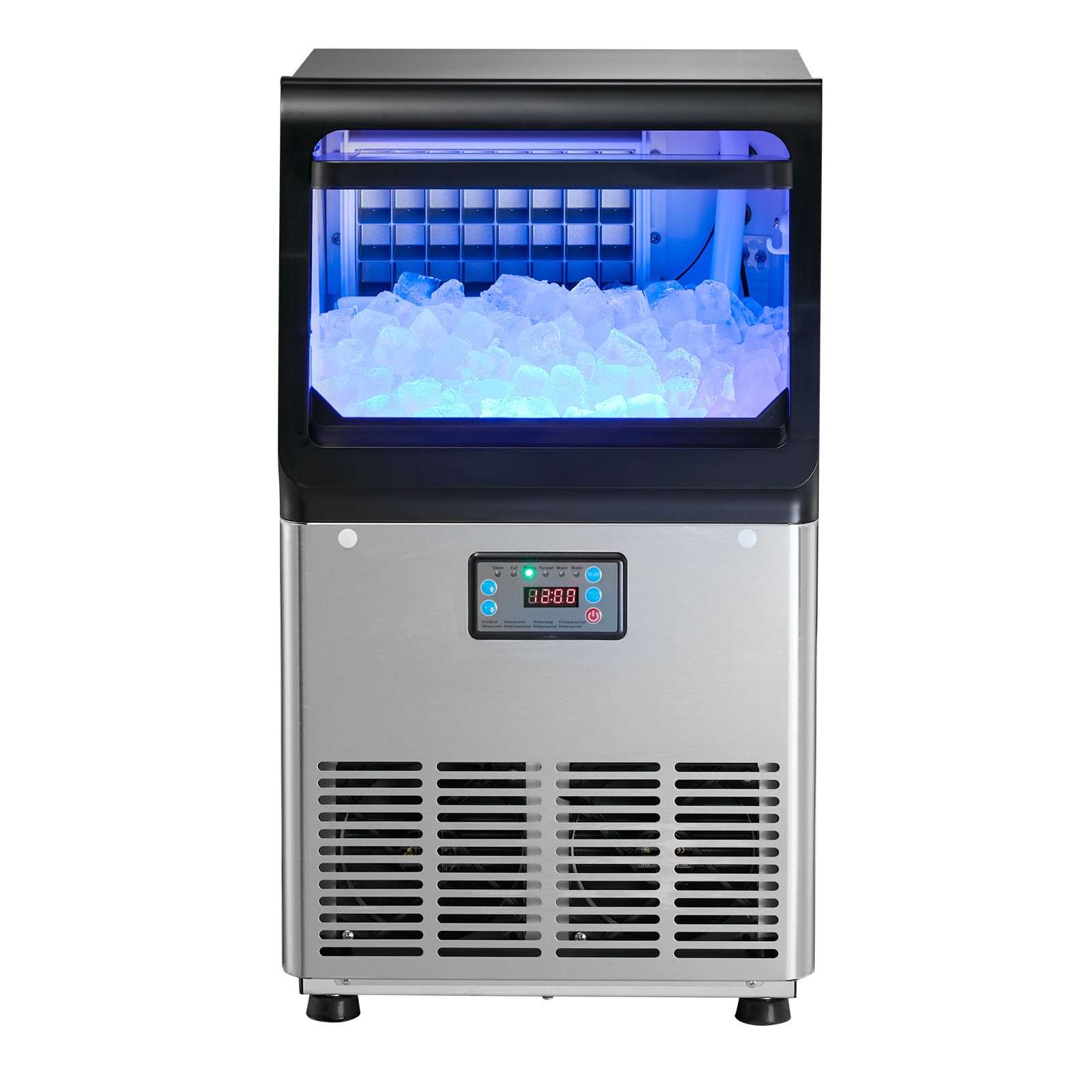 VEVOR Commercial Ice Maker 80 lbs/24h Ice Machine 13 lbs Storage Bar Restaurant