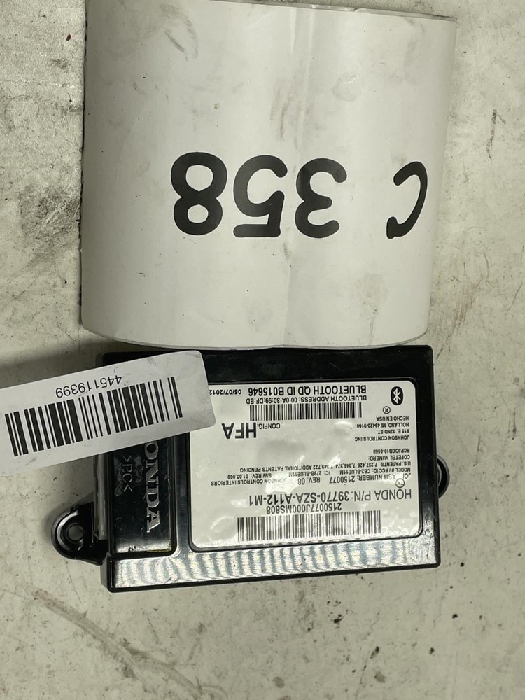 2012 HONDA PILOT EX-L COMMUNICATION BLUETOOTH CONTROL MODULE OEM+