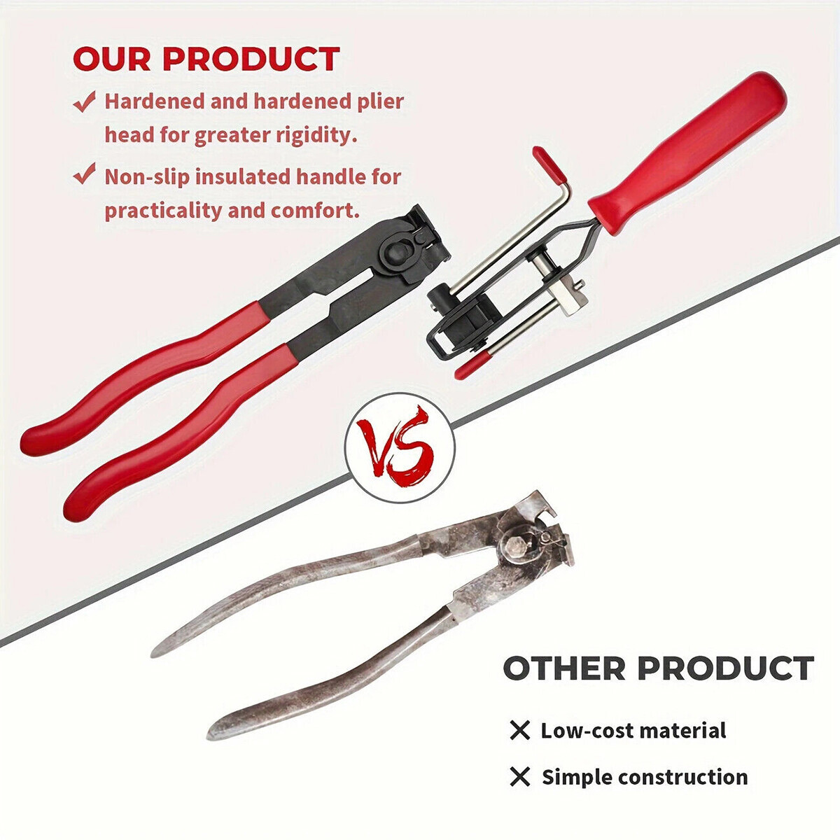 14Pcs CV Joint Boot Clamp Pliers with CV Boot Clamps Kit Ear Type Banding Tool