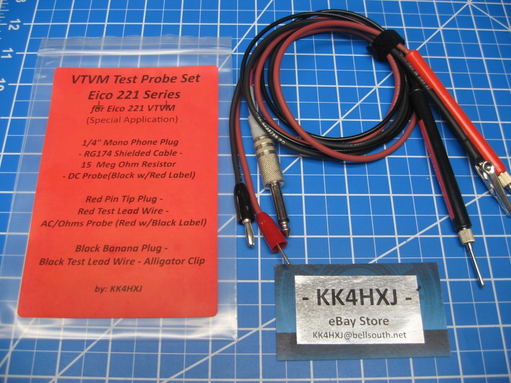 Custom VTVM Probe Set - Assembled - for Eico 221 & 214 VTVMs