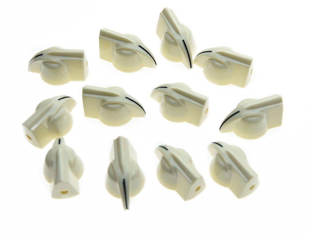 12pcs Raised Chicken Head Knobs 1/4" Guitar AMP Effect Pedal Knobs