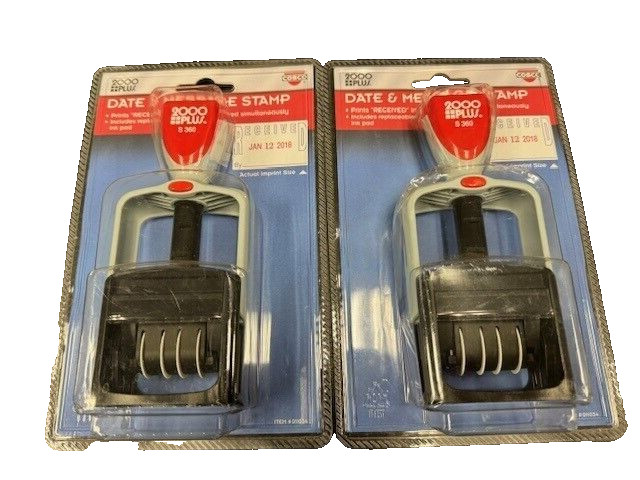 COSCO 2000 PLUS S 360 DATE & MESSAGE STAMP - 2 EACH