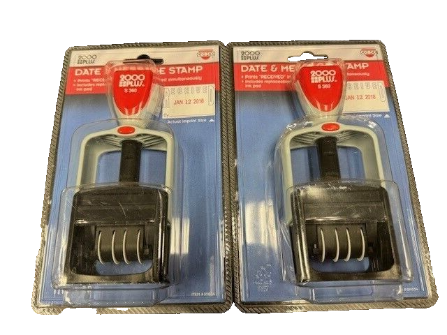 COSCO 2000 PLUS S 360 DATE & MESSAGE STAMP - 2 EACH