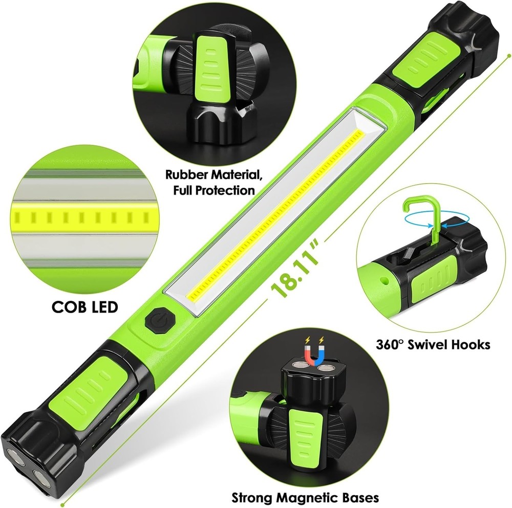 Versatile Rechargeable Work Light - 2-Level Brightness