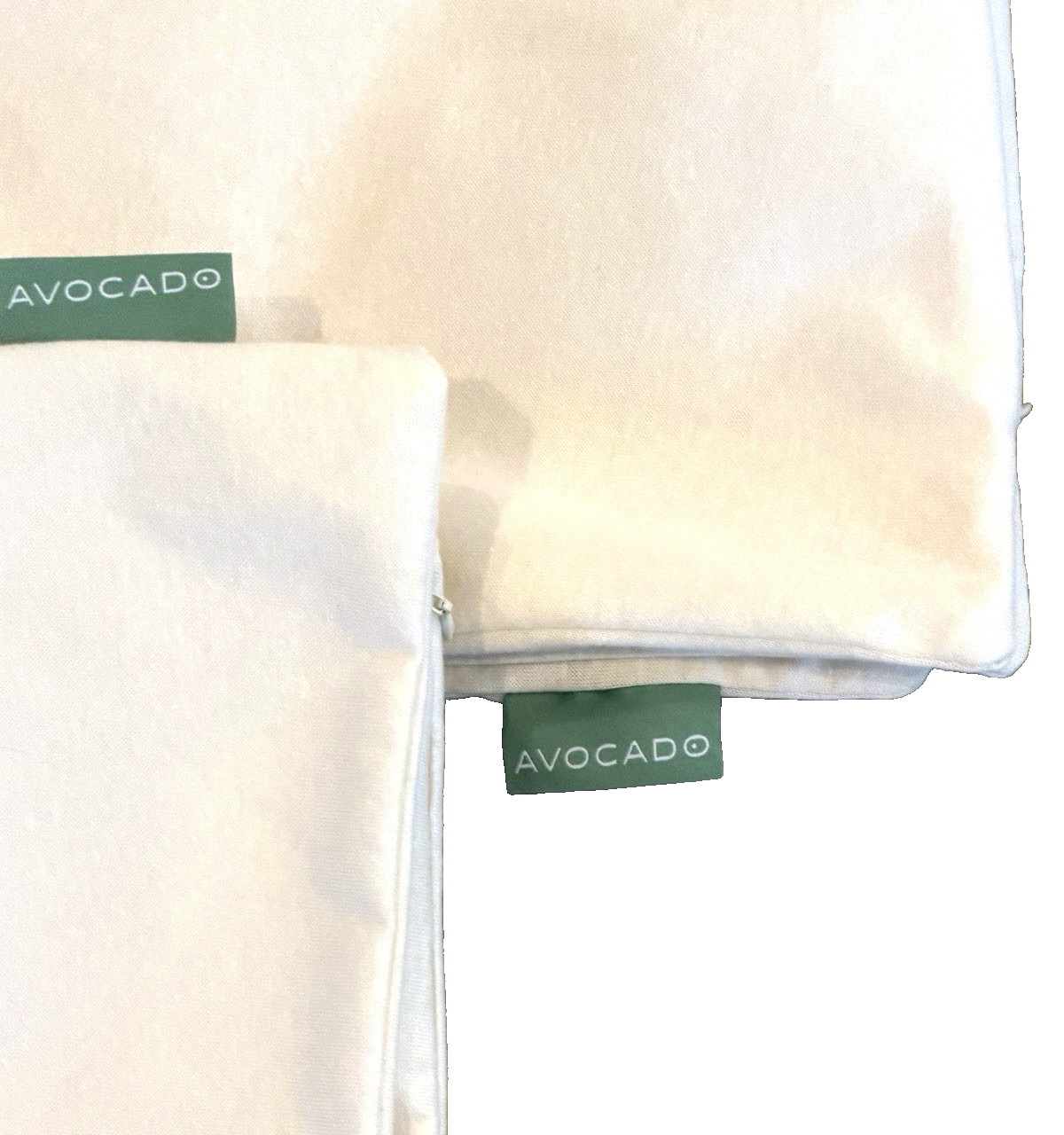 2 Avocado Brand Organic Cotton Stamdard Size Pillow Protectors 25" w x 20" NEW