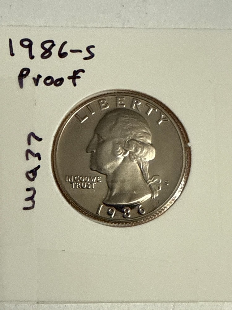 1986 S Proof Washington Quarter