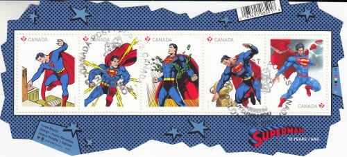 Canada 2013 Superman Souvenir Sheet, #2677 Used