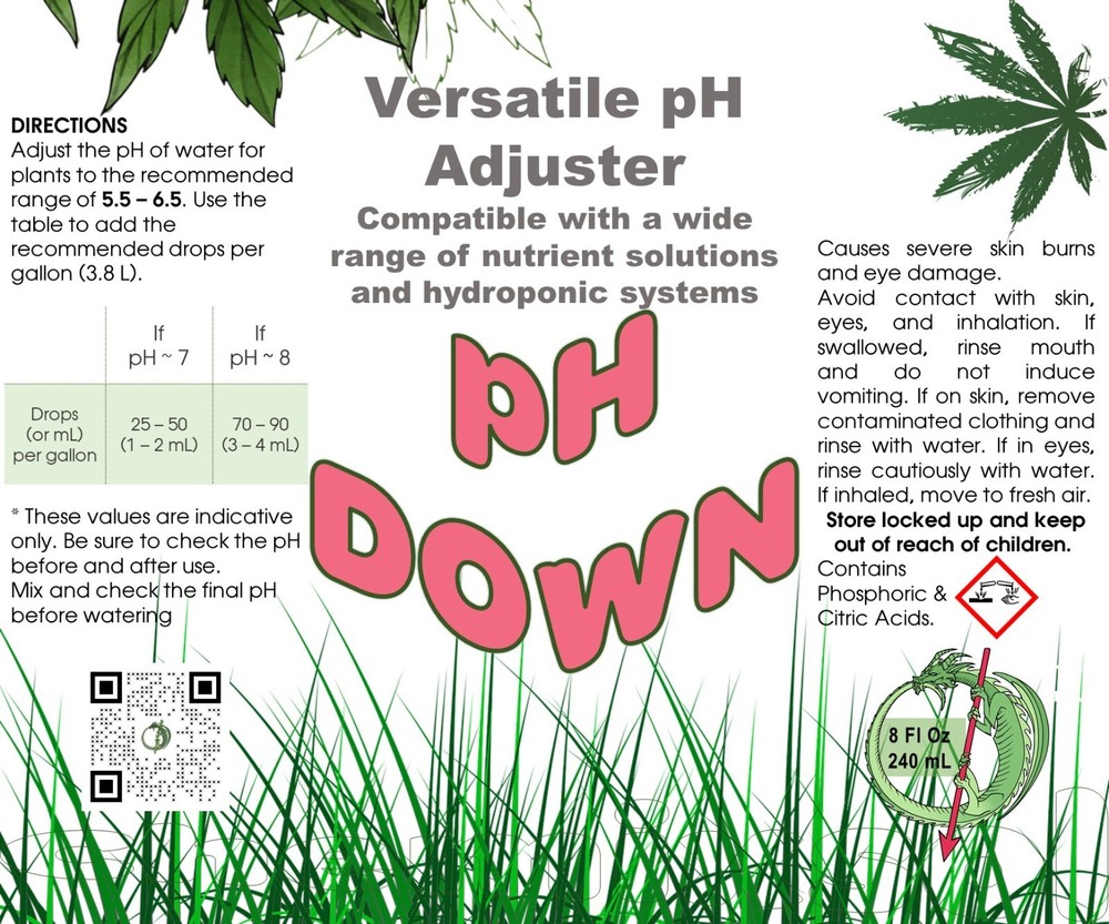 Hydroponics pH Control Kit with pH Up and pH Down Solutions, pH Indicator