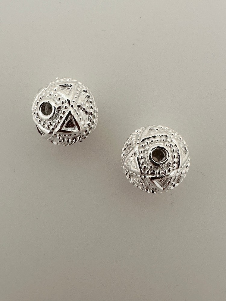 925 Sterling Silver Beads | Round Beads | 2Pcs. Per Pack | Silver Bead | Sizes: