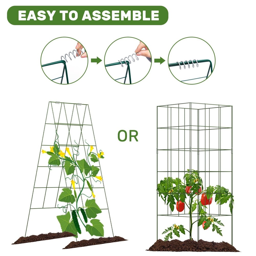 DOEWORKS Cucumber Trellis, 48" High Foldable A Frame Garden Trellis, 2 Pack, ...