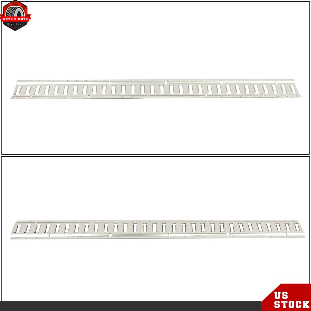 Carbon Steel 4pc Durable E Track Tie Down Rail Kit Silver Galvanized Replacement