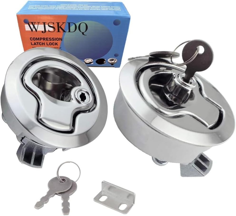 Keyed Lock Flush Pull Boat Latches - 2pcs/4pcs for Secure Compartment Access