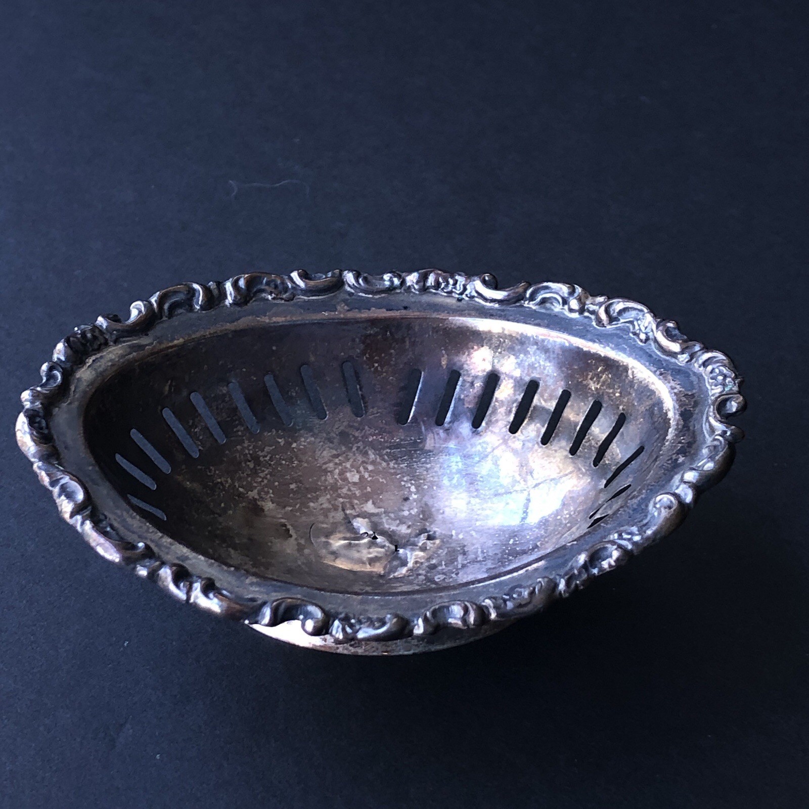 Antique Mauser Sterling Silver Reticulated Bowl Dish 925/1000, 3 5/8" x 2 5/8"