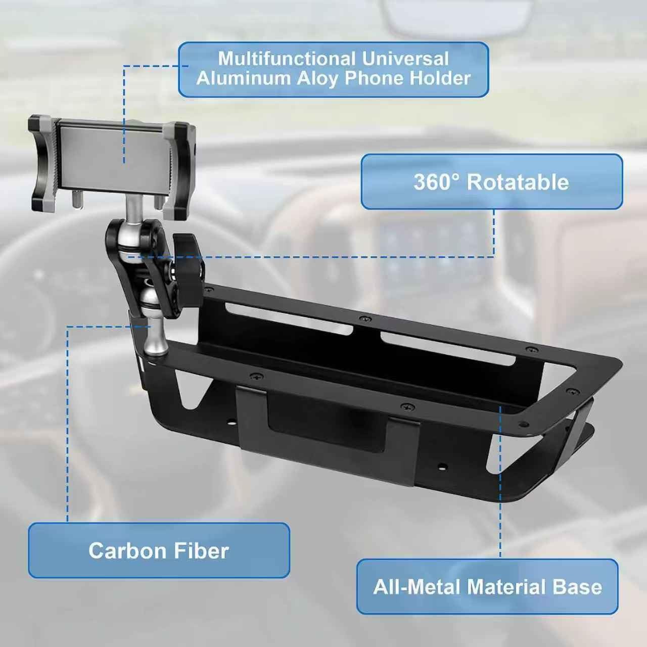 Metal Dash Mount Phone Holder Compatible with 2019-2024 2025 Silverado & 2019...