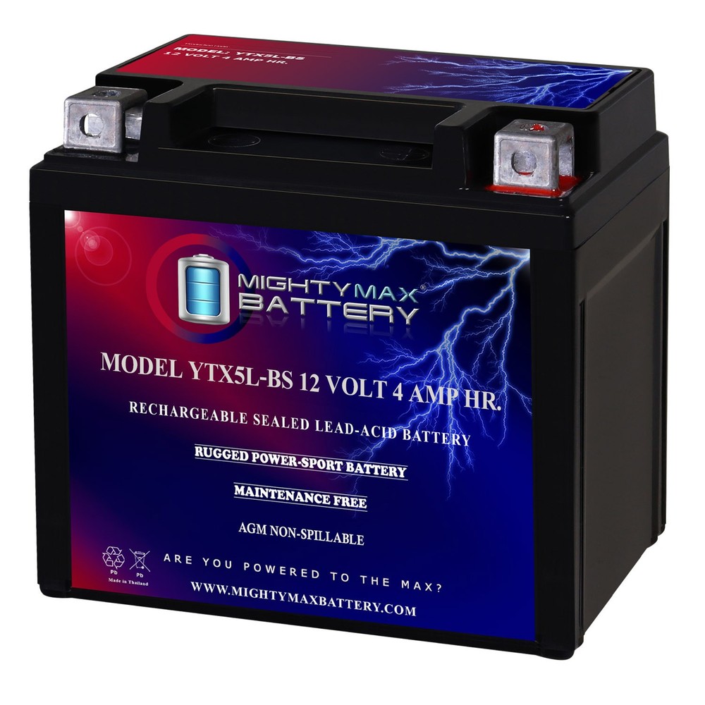Mighty Max YTX5L-BS Motorcycle Battery Replacement