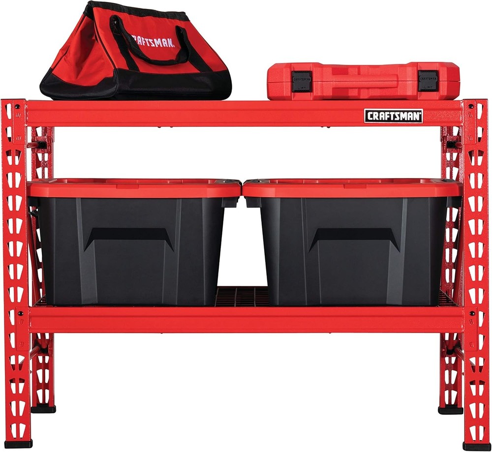 CRAFTSMAN 2-Shelf 3-Foot Stackable Tool Chest Depth Storage Rack (3-Feet, 1 Set)